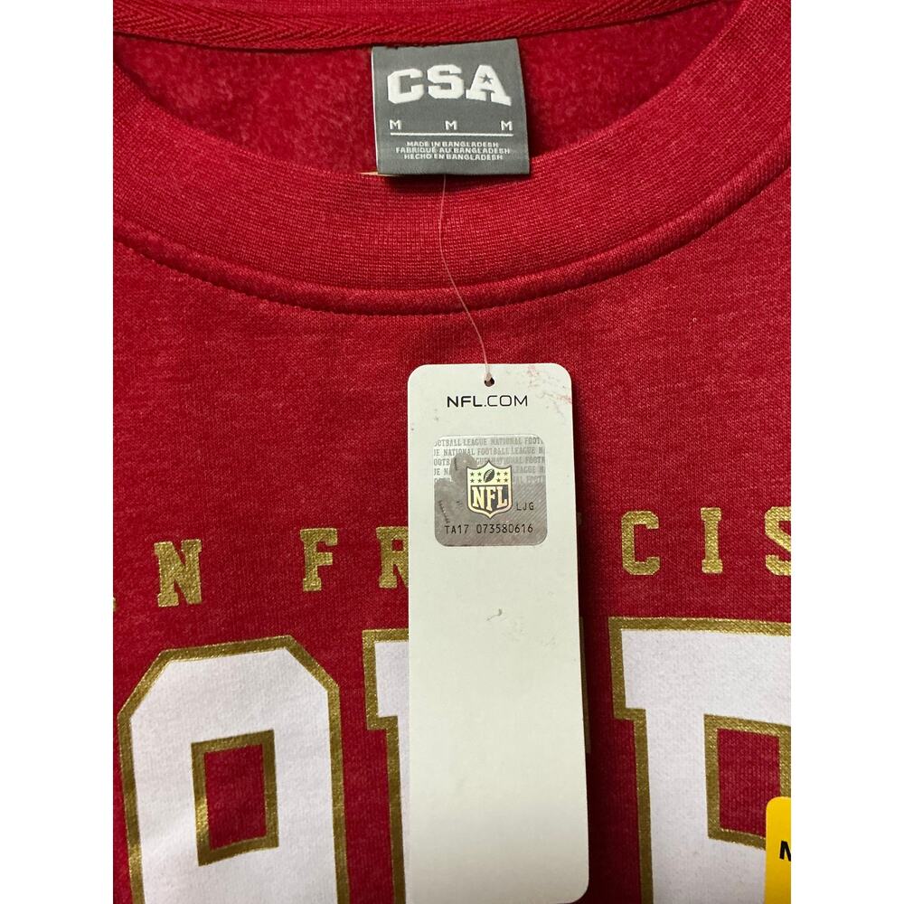 CSA San Francisco 49ers Men’s Crewneck Sweatshirt Red Size M - Picture 4 of 7